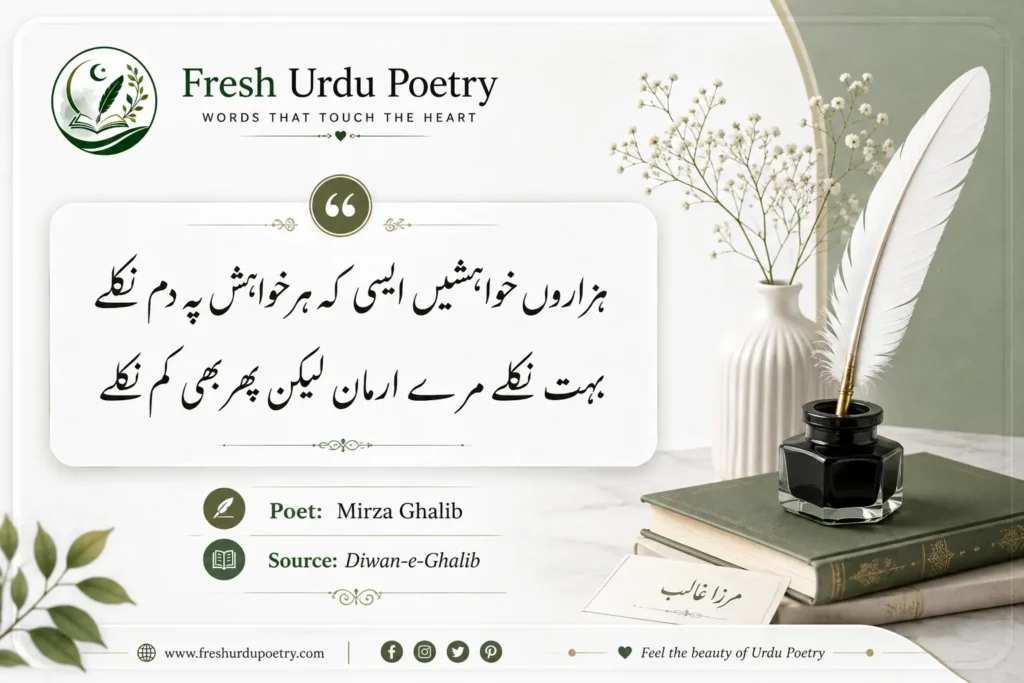 Ghalib Poetry in Urdu